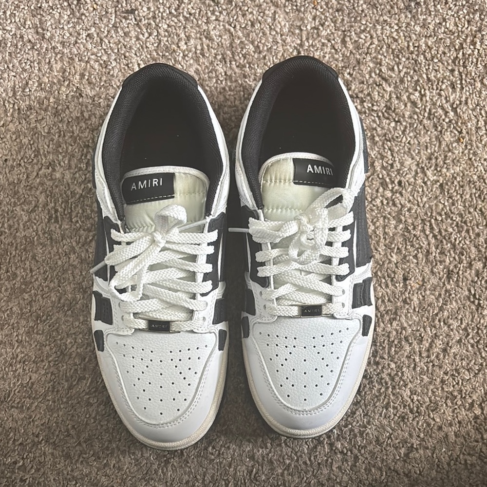 Amiri Men's White and Black Sneakers (Used with box)